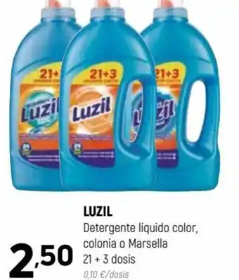 Coviran LUZIL Detergente líquido color, colonia o Marsella 21+ 3 dosis oferta