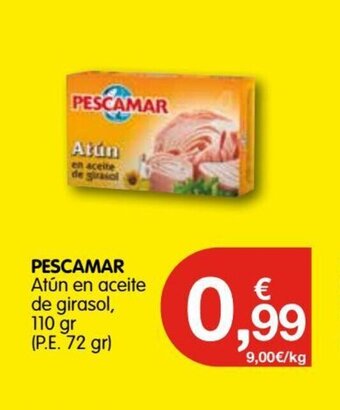 CashDiplo PESCAMAR Atún en aceite de girasol, 110 gr (P.E. 72 gr) oferta