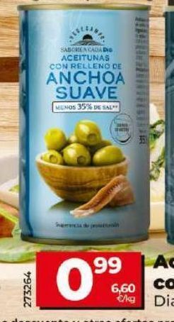 Maxi Dia Aceitunas rellenas de anchoa dia oferta