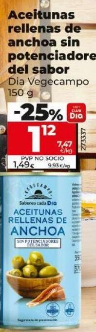 Maxi Dia Aceitunas rellenas de anchoa dia oferta