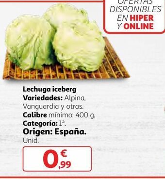 Alcampo Lechuga iceberg oferta