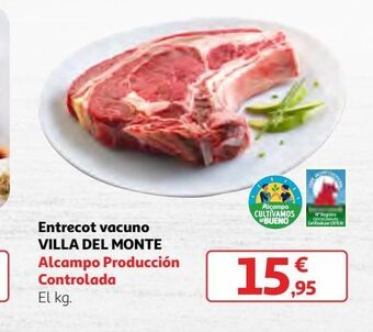 Alcampo Entrecot de vacuno villa del monte oferta