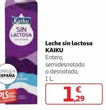 Alcampo Leche sin lactosa kaiku oferta