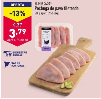 ALDI EL MERCADOⓇ Pechuga de pavo fileteada oferta