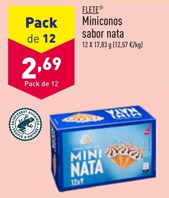 ALDI FLETEⓇ Miniconos sabor nata oferta