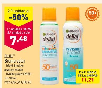 ALDI DELIALⓇ Bruma solar oferta