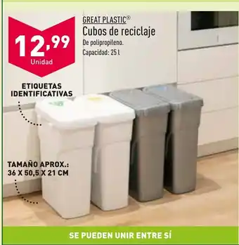 ALDI GREAT PLASTICⓇ Cubos de reciclaje oferta