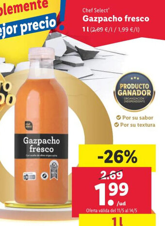 Lidl Gazpacho fresco oferta