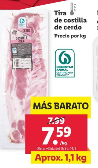 Lidl Tira de costilla de cerdo oferta