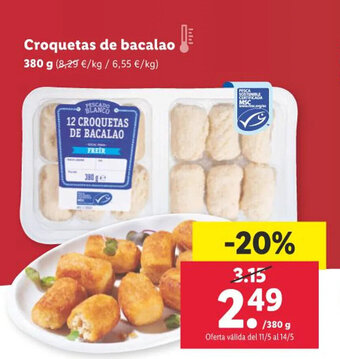 Lidl Croquetas de bacalao oferta