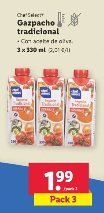 Lidl Gazpacho tradicional oferta