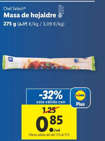 Lidl Masa de hojaldre oferta