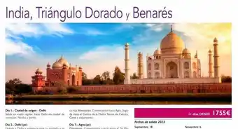 Nautalia Viajes India, triángulo dorado y benarés dia 1.- ciudad de origen - delhi salida en vuelo regular hacia delhi via ciudad de conexió oferta