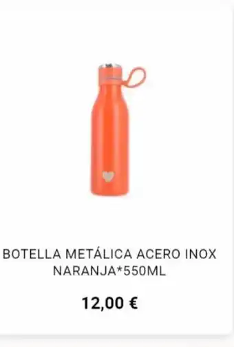 Ale-Hop Botella metálica acero inox naranja*550ml 12,00 € oferta