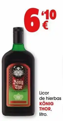 TOP Cash & Carry Licor de hierbas konig thor oferta