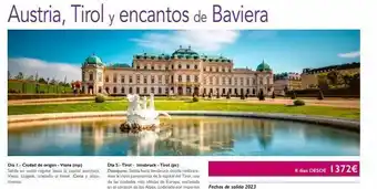 Nautalia Viajes Austria, tirol y encantos de baviera 8 dias desde 1372€ oferta