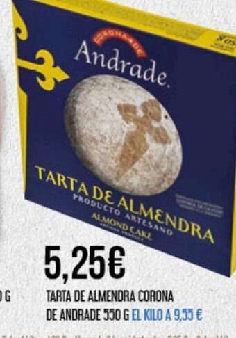 Claudio Tarta de almendras corona de andrade oferta