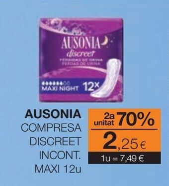 Plusfresc Compresas ausonia oferta