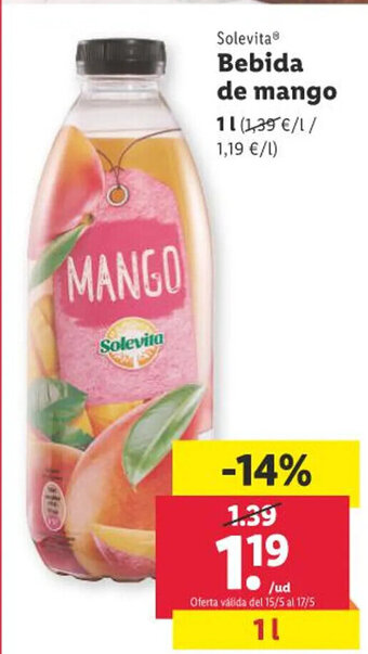 Lidl Bebida de mango oferta