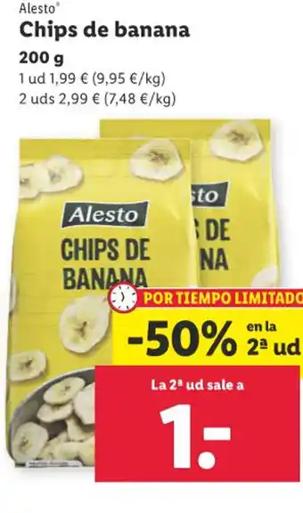 Lidl Alesto CHIPS DE BANANA oferta