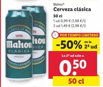 Lidl Cerveza mahou oferta