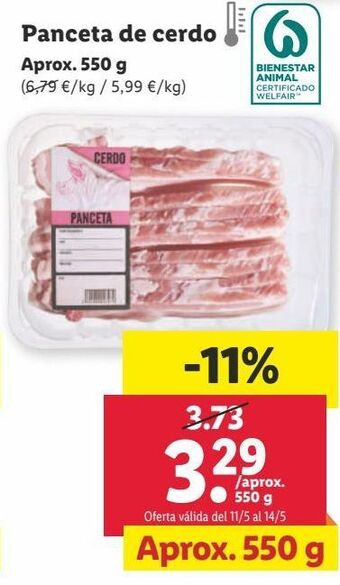Lidl Panceta oferta