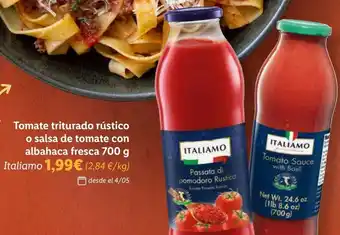 Lidl Tomate triturado italiamo oferta