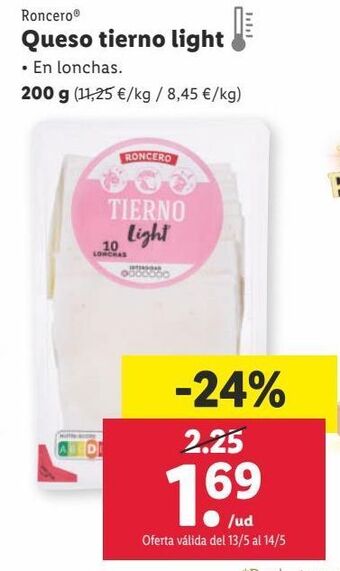 Lidl Queso tierno roncero oferta