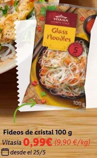 Lidl Fideos orientales vitasia oferta