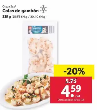 Lidl Colas de gamba ocean sea oferta