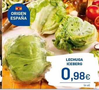 Supermercados Plaza Lechuga iceberg oferta