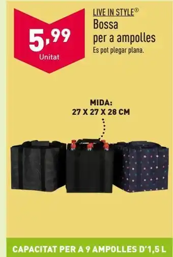ALDI Bolsas para botella oferta