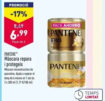 ALDI Mascarilla pantene oferta