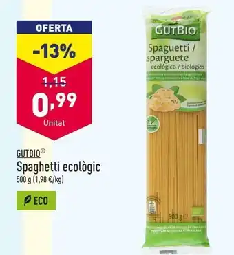 ALDI Espaguetis gutbio oferta