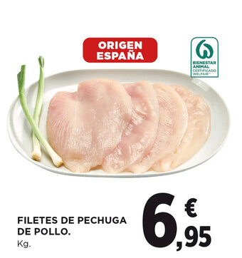 Hipercor FILETES DE PECHUGA DE POLLO. Kg. oferta