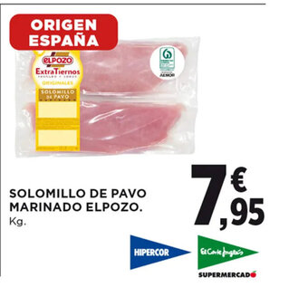 Hipercor SOLOMILLO DE PAVO MARINADO ELPOZO. oferta