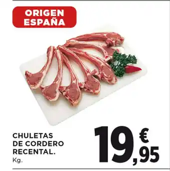 Hipercor CHULETAS DE CORDERO RECENTAL. Kg oferta