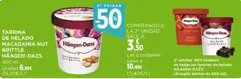 Hipercor TARRINA DE HELADO MACADAMIA NUT BRITTLE HÄAGEN-DAZS. 450 ml. oferta