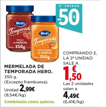 Hipercor MERMELADA DE TEMPORADA HERO. 350 g. oferta