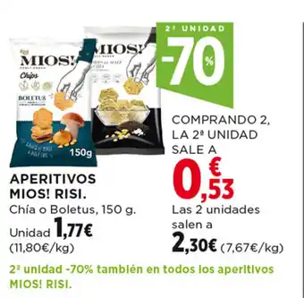 APERITIVOS MIOS! RISI. Chía o Boletus, 150 g.