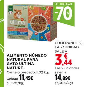 Hipercor ALIMENTO HÚMEDO NATURAL PARA GATO ULTIMA NATURE. oferta