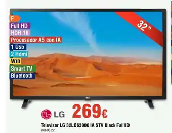 FROIZ Televisor LG 32LQ63006 IA STV Black FullHD oferta