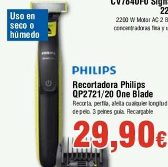 FROIZ PHILIPS Recortadora Philips QP2721/20 One Blade oferta