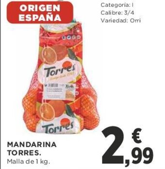 Supercor MANDARINA TORRES oferta