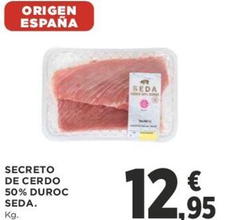 Supercor SECRETO DE CERDO 50% DUROC SEDA. Kg. oferta