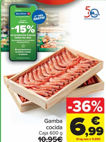 Carrefour Gamba cocida oferta