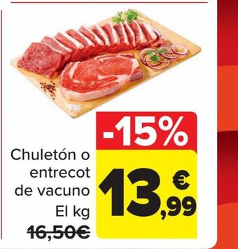 Carrefour Chuletón o entrecot de vacuno oferta