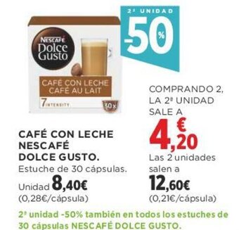 Supercor CAFÉ CON LECHE NESCAFÉ DOLCE GUSTO oferta