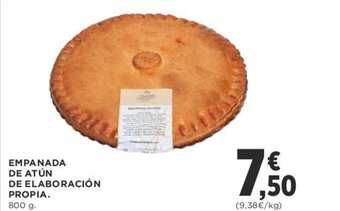 Supercor EMPANADA DE ATÚN DE ELABORACIÓN PROPIA. 800 g. oferta