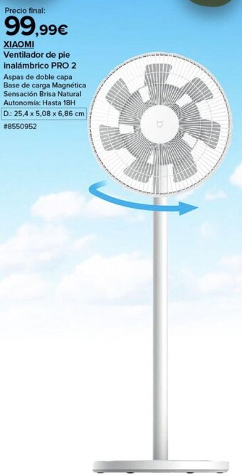 Costco XIAOMI Ventilador de pie inalámbrico PRO 2 oferta
